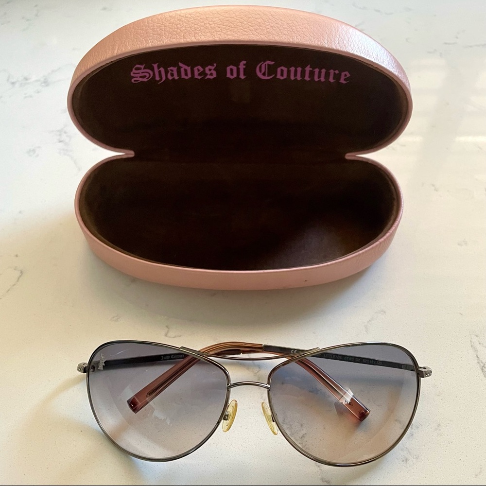 Juicy Couture Aviator Sunglasses with rhinestones